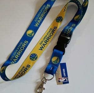 NBA Golden State Warriors Lanyard  NWT Basketball Keychain Necklace